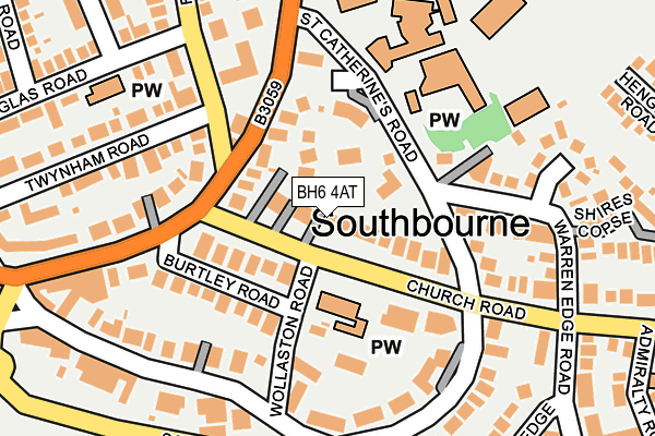 BH6 4AT map - OS OpenMap – Local (Ordnance Survey)
