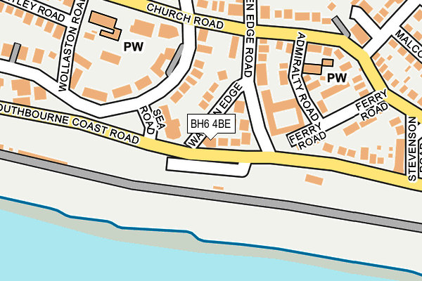 BH6 4BE map - OS OpenMap – Local (Ordnance Survey)