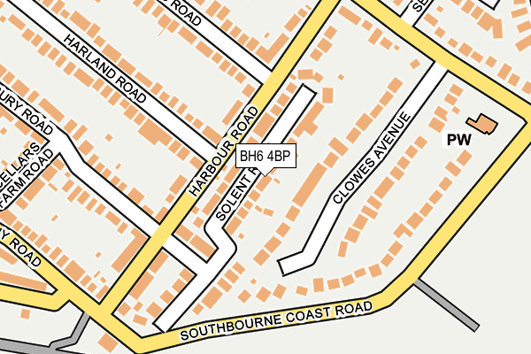 BH6 4BP map - OS OpenMap – Local (Ordnance Survey)