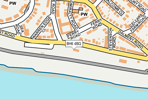 BH6 4BQ map - OS OpenMap – Local (Ordnance Survey)