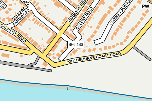 BH6 4BS map - OS OpenMap – Local (Ordnance Survey)