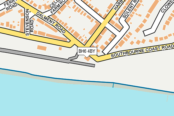 BH6 4BY map - OS OpenMap – Local (Ordnance Survey)