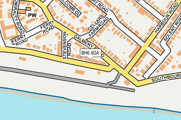 BH6 4DA map - OS OpenMap – Local (Ordnance Survey)