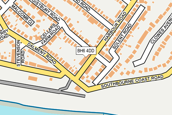 BH6 4DD map - OS OpenMap – Local (Ordnance Survey)