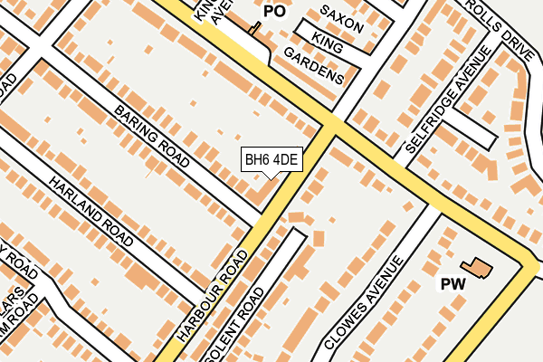 BH6 4DE map - OS OpenMap – Local (Ordnance Survey)