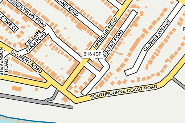 BH6 4DF map - OS OpenMap – Local (Ordnance Survey)