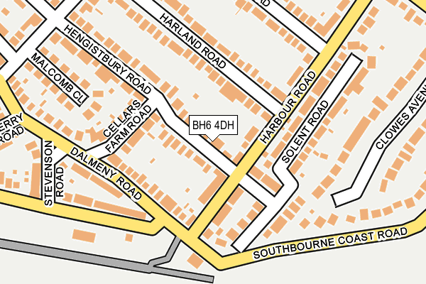 BH6 4DH map - OS OpenMap – Local (Ordnance Survey)