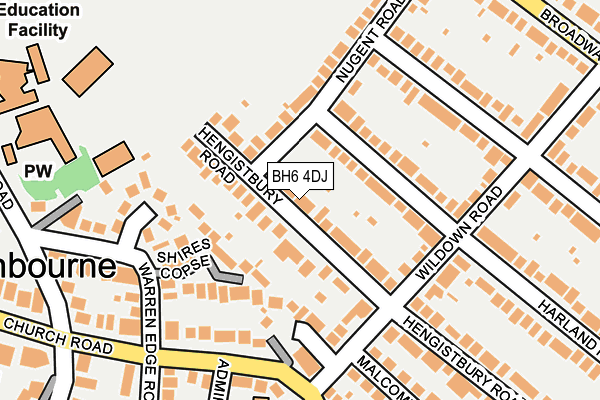 BH6 4DJ map - OS OpenMap – Local (Ordnance Survey)