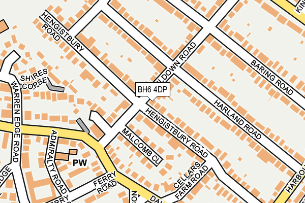BH6 4DP map - OS OpenMap – Local (Ordnance Survey)