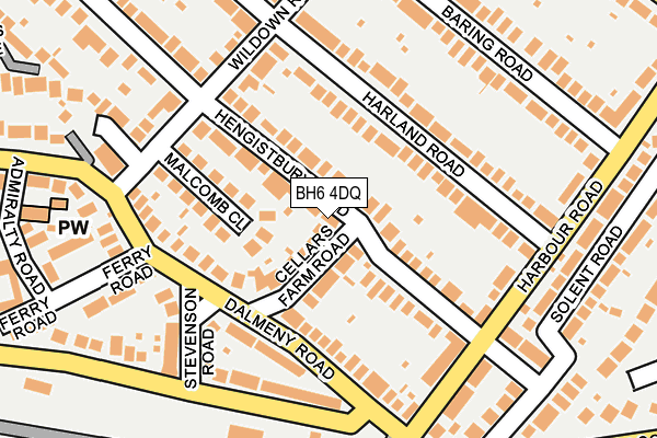 BH6 4DQ map - OS OpenMap – Local (Ordnance Survey)