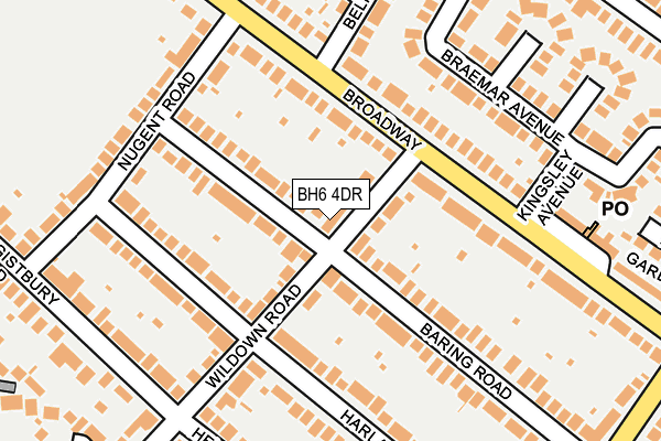 BH6 4DR map - OS OpenMap – Local (Ordnance Survey)