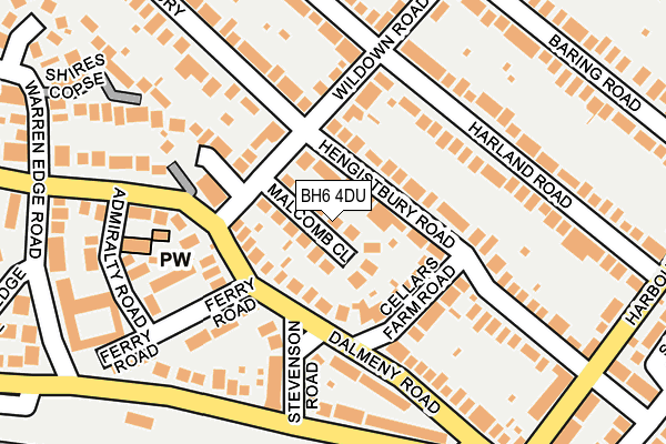 BH6 4DU map - OS OpenMap – Local (Ordnance Survey)