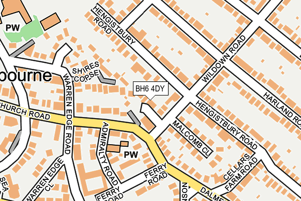BH6 4DY map - OS OpenMap – Local (Ordnance Survey)