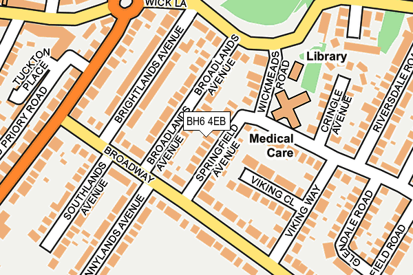 BH6 4EB map - OS OpenMap – Local (Ordnance Survey)