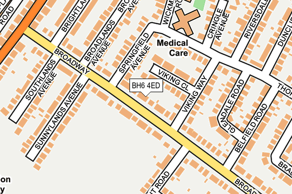 BH6 4ED map - OS OpenMap – Local (Ordnance Survey)