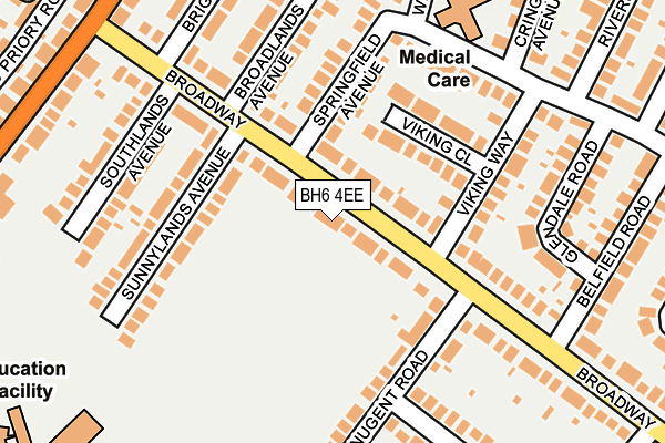 BH6 4EE map - OS OpenMap – Local (Ordnance Survey)