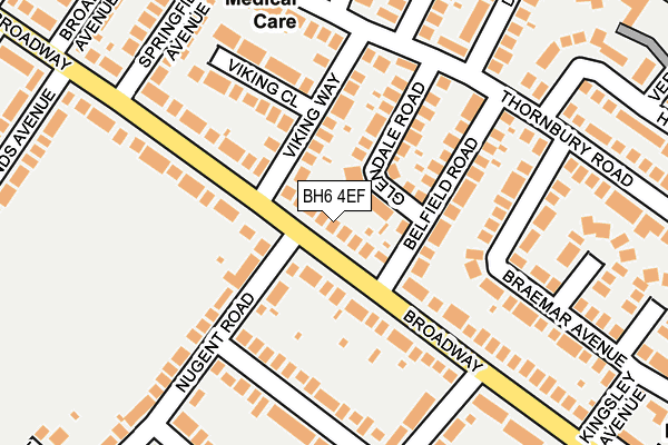 BH6 4EF map - OS OpenMap – Local (Ordnance Survey)