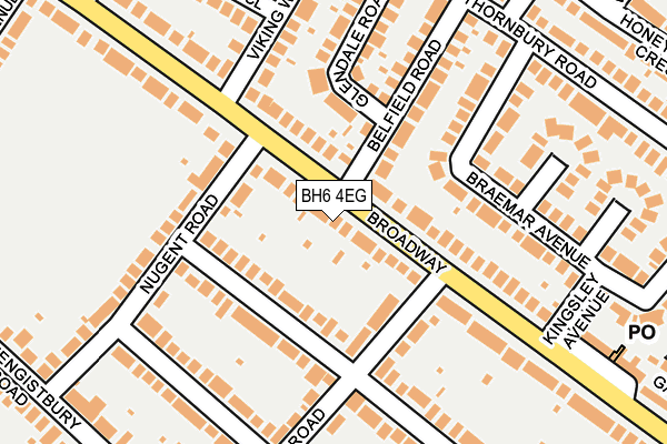 BH6 4EG map - OS OpenMap – Local (Ordnance Survey)