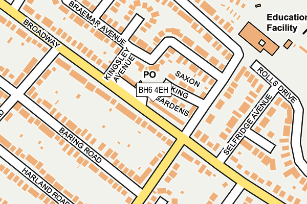 BH6 4EH map - OS OpenMap – Local (Ordnance Survey)