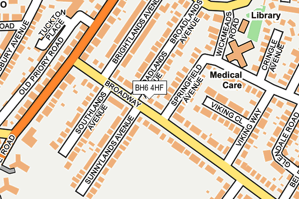 BH6 4HF map - OS OpenMap – Local (Ordnance Survey)