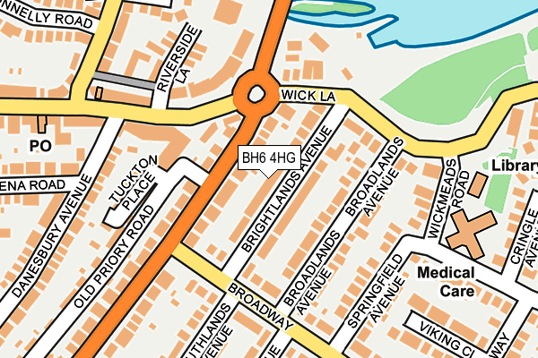 BH6 4HG map - OS OpenMap – Local (Ordnance Survey)