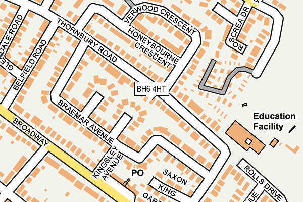 BH6 4HT map - OS OpenMap – Local (Ordnance Survey)