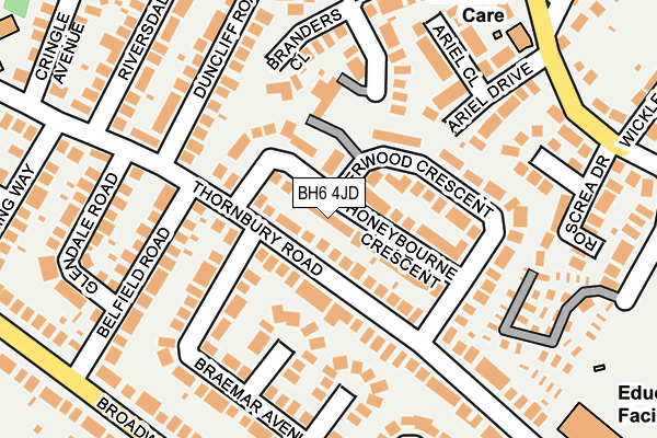 BH6 4JD map - OS OpenMap – Local (Ordnance Survey)