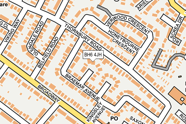 BH6 4JH map - OS OpenMap – Local (Ordnance Survey)