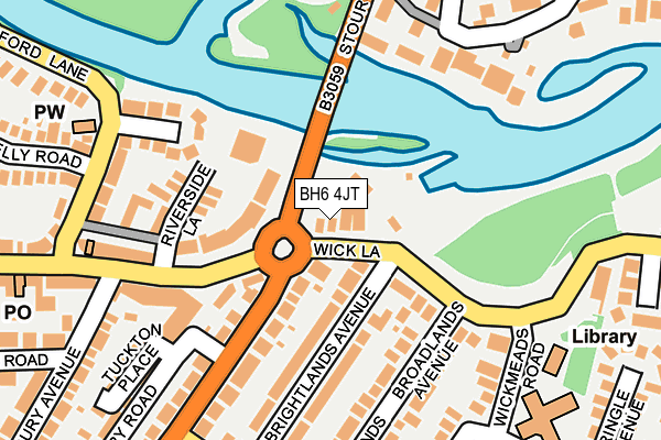 BH6 4JT map - OS OpenMap – Local (Ordnance Survey)