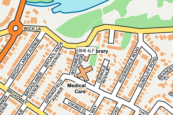 BH6 4LF map - OS OpenMap – Local (Ordnance Survey)