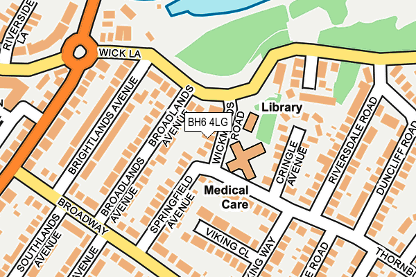 BH6 4LG map - OS OpenMap – Local (Ordnance Survey)