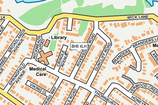 BH6 4LH map - OS OpenMap – Local (Ordnance Survey)