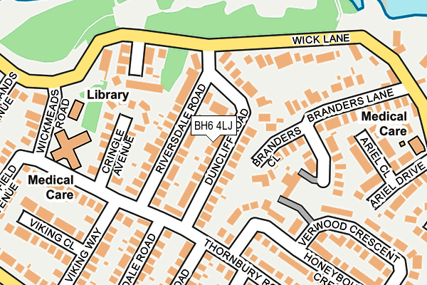 BH6 4LJ map - OS OpenMap – Local (Ordnance Survey)