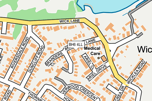 BH6 4LL map - OS OpenMap – Local (Ordnance Survey)