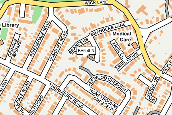 BH6 4LN map - OS OpenMap – Local (Ordnance Survey)