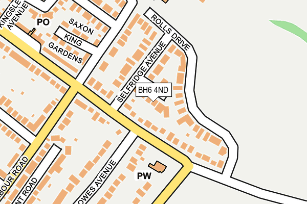 BH6 4ND map - OS OpenMap – Local (Ordnance Survey)