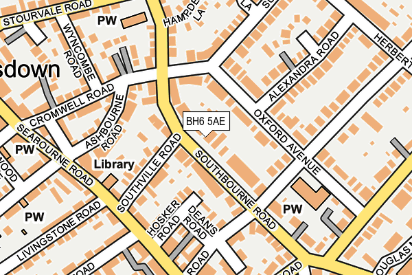 BH6 5AE map - OS OpenMap – Local (Ordnance Survey)