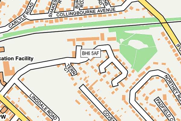 BH6 5AF map - OS OpenMap – Local (Ordnance Survey)