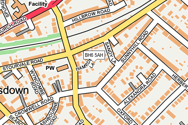 BH6 5AH map - OS OpenMap – Local (Ordnance Survey)