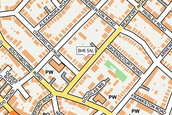 BH6 5AL map - OS OpenMap – Local (Ordnance Survey)
