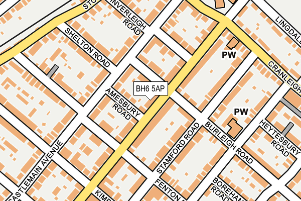 BH6 5AP map - OS OpenMap – Local (Ordnance Survey)