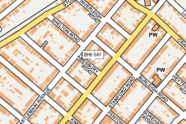BH6 5AY map - OS OpenMap – Local (Ordnance Survey)