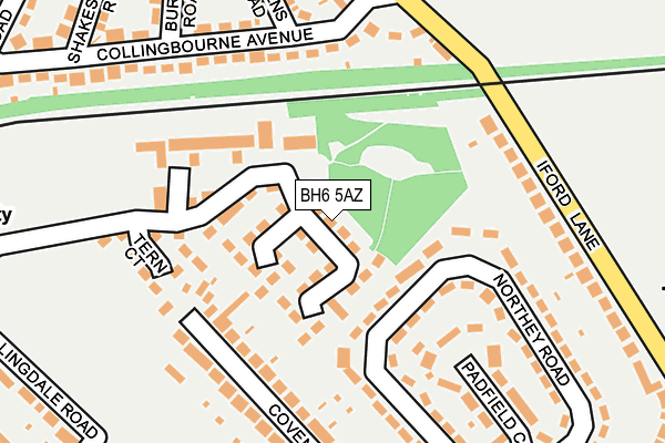 BH6 5AZ map - OS OpenMap – Local (Ordnance Survey)