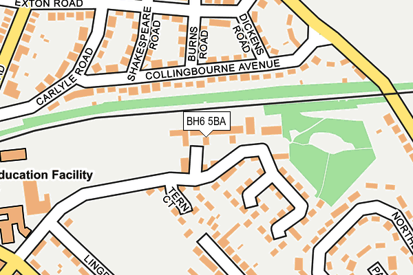 BH6 5BA map - OS OpenMap – Local (Ordnance Survey)