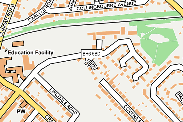 BH6 5BD map - OS OpenMap – Local (Ordnance Survey)