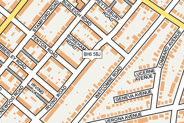 BH6 5BJ map - OS OpenMap – Local (Ordnance Survey)