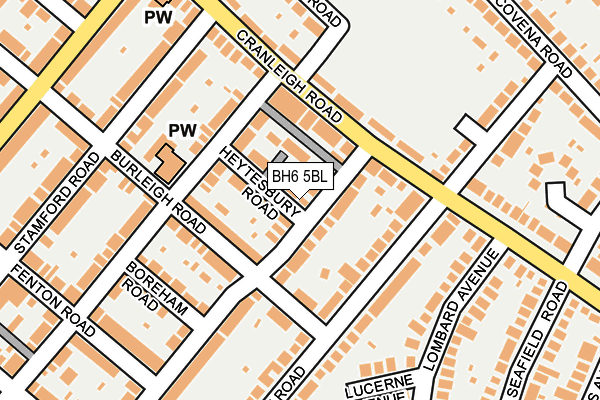 BH6 5BL map - OS OpenMap – Local (Ordnance Survey)