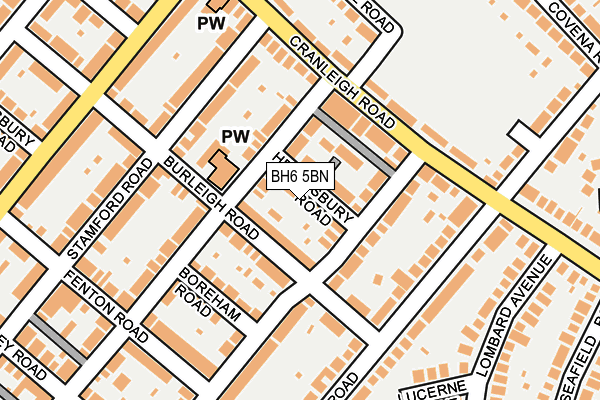 BH6 5BN map - OS OpenMap – Local (Ordnance Survey)