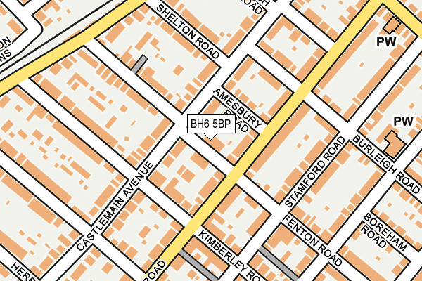 BH6 5BP map - OS OpenMap – Local (Ordnance Survey)
