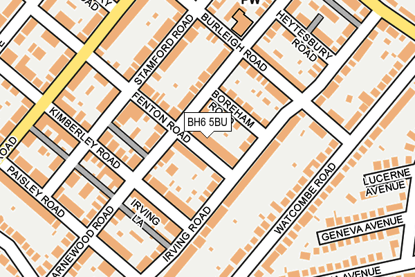 BH6 5BU map - OS OpenMap – Local (Ordnance Survey)